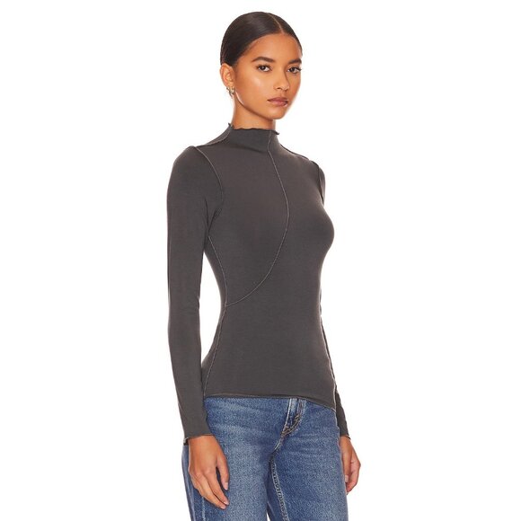 The Line by K Zane Top in Deep Grey Long Sleeve - Picture 2 of 4